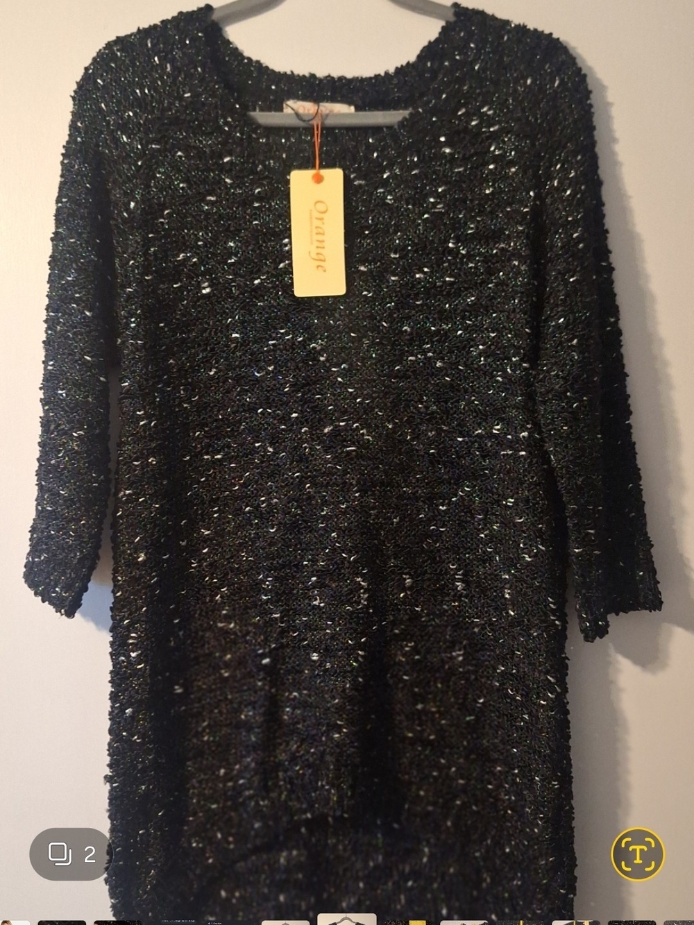 Sparkle Popcorn Knit Tunic Sweater